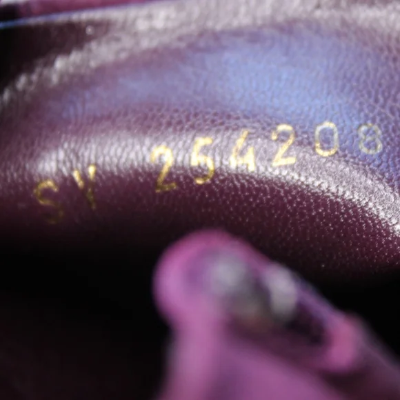 Yves Saint Laurent Plum Suede Platform Booties - Picture 13 of 15